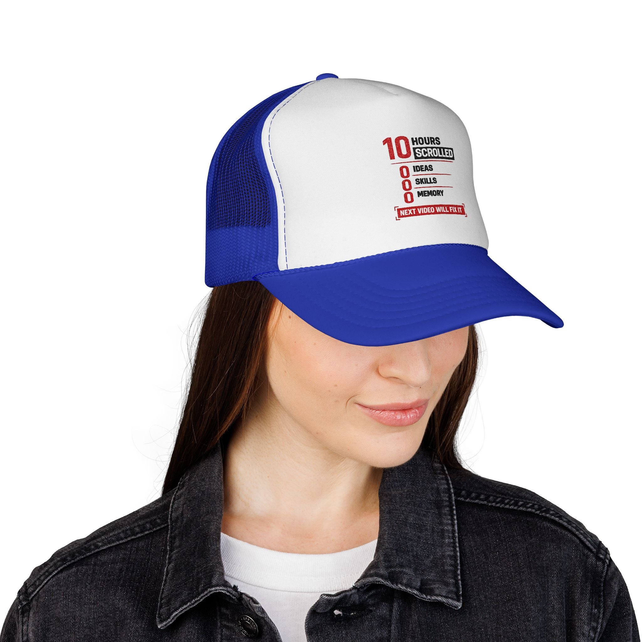 10 Hours Scrolled Trucker Hat