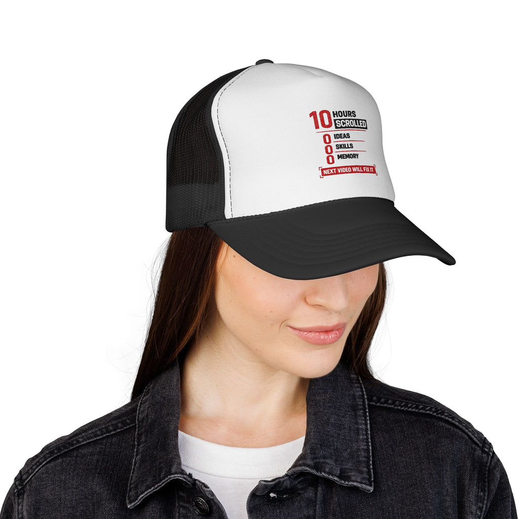 10 Hours Scrolled Trucker Hat