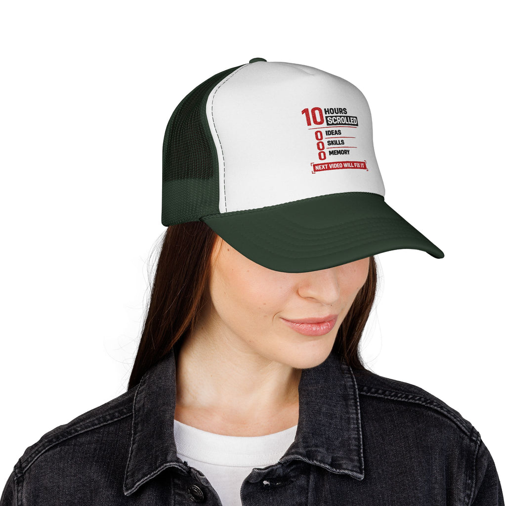 10 Hours Scrolled Trucker Hat