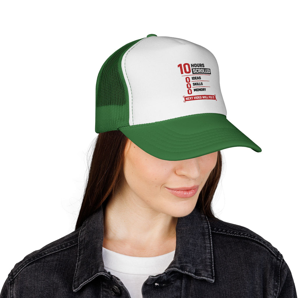 10 Hours Scrolled Trucker Hat