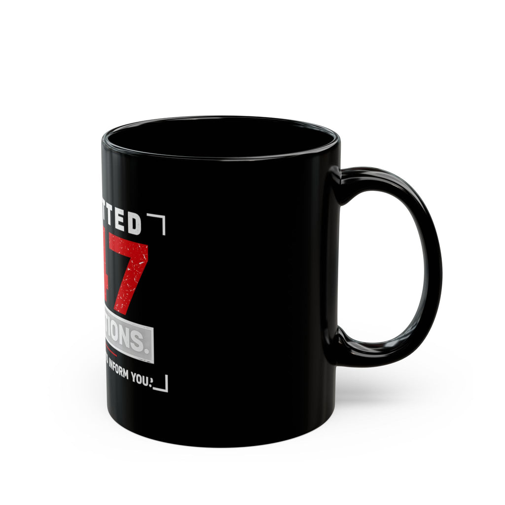 247 Applications Black Coffee Mug